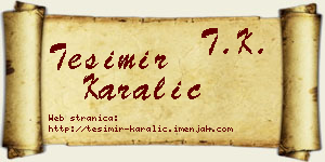 Tešimir Karalić vizit kartica